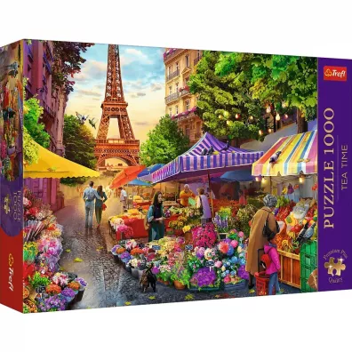 Puzzle 1000 el. Targ kwiatowy, Pary� Trefl
