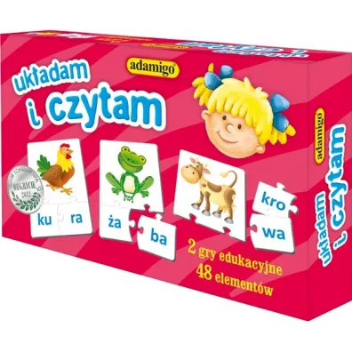 Puzzle edukacyjne. Ukadam i czytam Adamigo