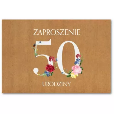 Trend Zaproszenie Urodziny 50 ZT39 10 szt.