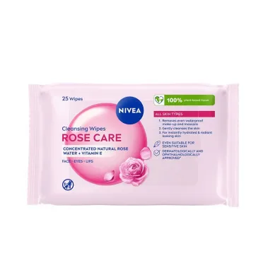 Nivea MicellAir Skin Breathe Rose Water Wipes chusteczki do demakija�u 25 szt.