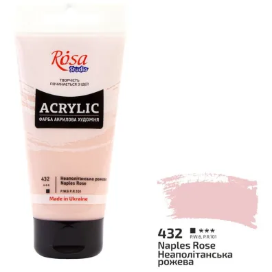 Rosa Farba akrylowa naples rose 432 75ml