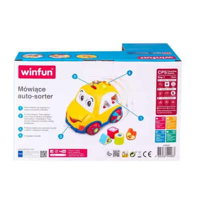 Zabawka do ci�gni�cia B/O Auto sorter  klocki dzwi�k/�wiat�o SMILY PLAY 000659