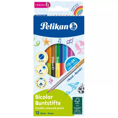 Pelikan Kredki dwustronne 24 kolor�w 12 szt.