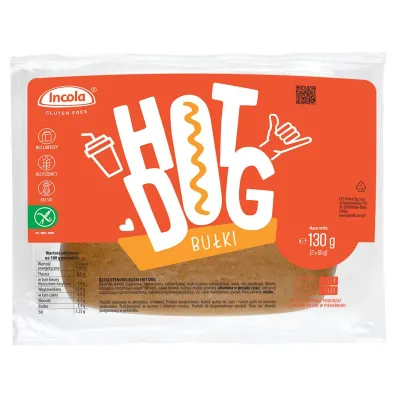 Incola Bu�ka hot-dog z cebul� bezglutenowa 2 x 65 g