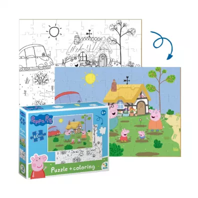 Puzzle 60 el. Peppa Pig 2 in 1 Dodo