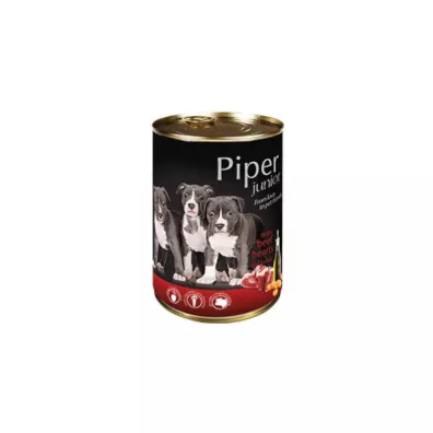 Piper Junior Karma mokra dla szczenit z sercami woowymi i marchewk 400 g