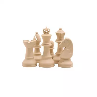 Wooden Chess Set, szachy na drewnianej planszy Star