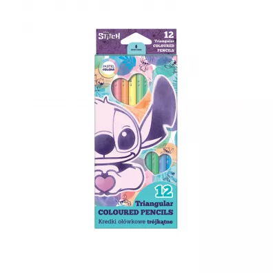 CoolPack KRedki o��wkowe tr�jk�tne Disney Fashion Stitch Pastel 12 kolor�w