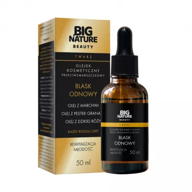 Big Nature Olejek przeciwzmarszczkowy do twarzy Blask Odnowy (olej z marchwi, granatu, ry) 50 ml