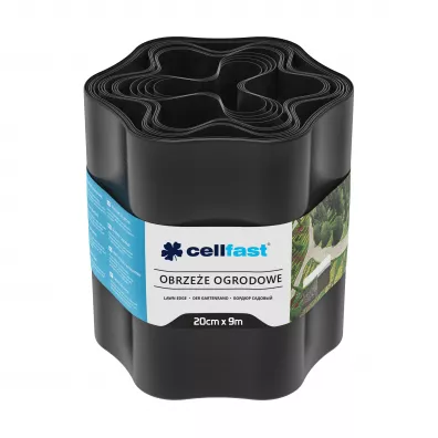 Cellfast Obrzee ogrodowe czarne 20 cm x 9 m