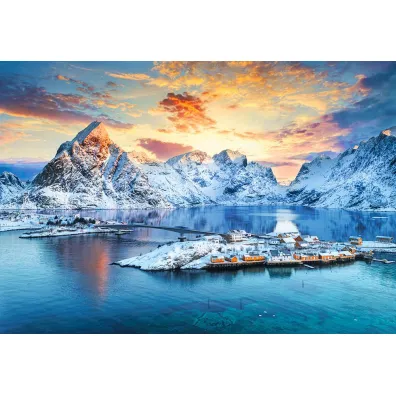 Puzzle 1000 el. Sunrise on Sakrisoy, Lofoten Castorland
