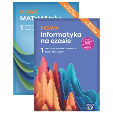 Pakiet podr�cznik�w: Nowa MATeMAtyka, Nowa Informatyka na czasie. Zakres podstawowy. Liceum i technikum. Klasa 1. Edycja 2024 - Dorota Ponczek, Janusz Wierzbicki, Jerzy Janowicz, Karolina Wej, Lech Cha�ko, Wojciech Babia�ski, Zbigniew Talaga, Ewa Szmytkiewicz, Janusz  Mazur, Pawe�  Perekietka
