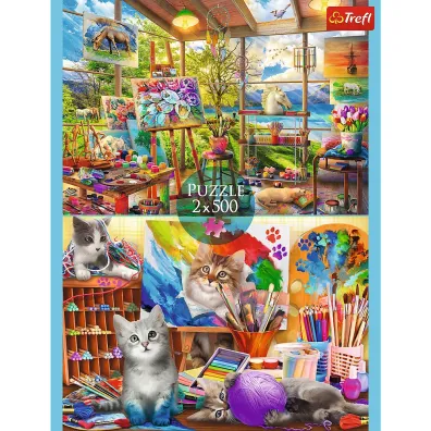 Puzzle 2x500 el. Sztuka malowania Trefl