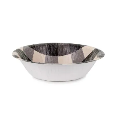 PartyDeco Miseczki papierowe w krat� 17x4.5cm