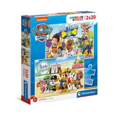 Puzzle 2x20 el. SuperColor. Psi Patrol Clementoni