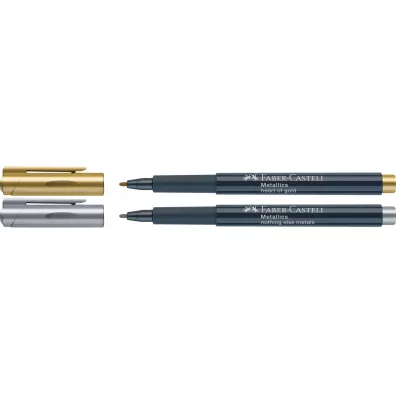 Faber-Castell Pisak metaliczny Metallics srebrny, zoty 2 szt.