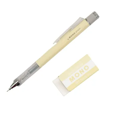 Tombow O��wek automat, Mono Graph 0,5mm pastel + gumka