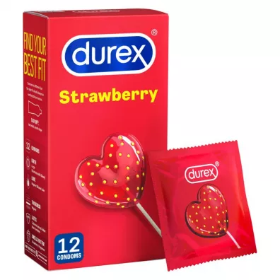 Durex Extra Safe Strawberry Emoji prezerwatywy 12 szt.