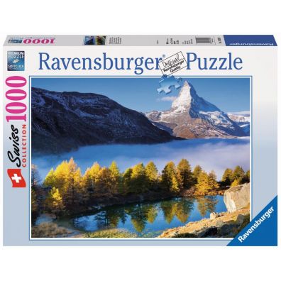 Puzzle 1000 el. Jezioro i szczyt Ravensburger