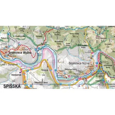Gorce i Pieniny mapa turystyczna 1:50 000 laminat 2024