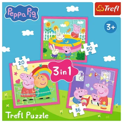 Puzzle 3w1 Peppa i przyjaciele Trefl