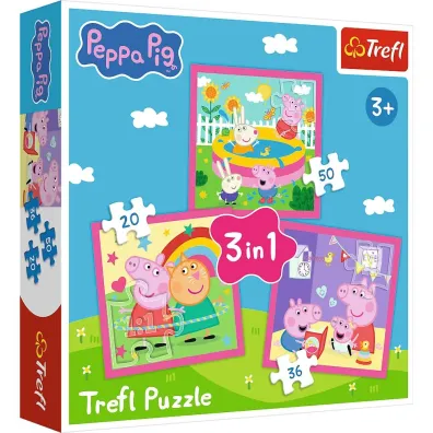 Puzzle 3w1 Peppa i przyjaciele Trefl