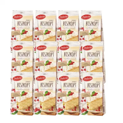 Delecta Biszkopt Zestaw 12 x 380 g