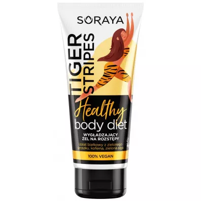 Soraya Healthy Body Diet Tiger Stripes wyg�adzaj�cy �el na rozst�py z kofein� i algami 150 ml