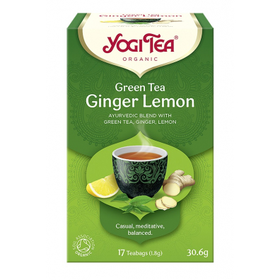 Yogi Tea Herbata Green Tea Ginger Lemon Bio17X1, 17 x 1,8 g