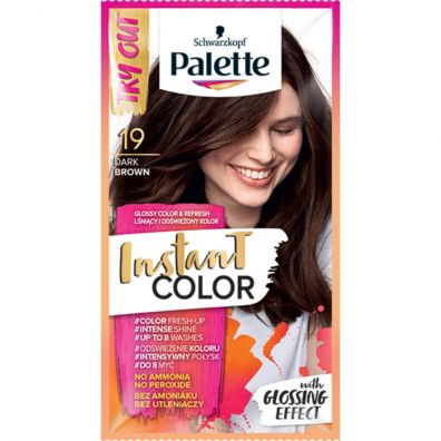 Palette Instant Color szampon koloryzujący do 8 myć 19 Ciemny Brąz 25 ml