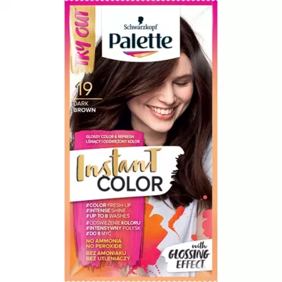 Palette Instant Color szampon koloryzuj�cy do 8 my� 19 Ciemny Br�z 25 ml