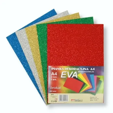 Penword Pianka brokatowa A4 Eva mix biodegradowalna 5 szt.