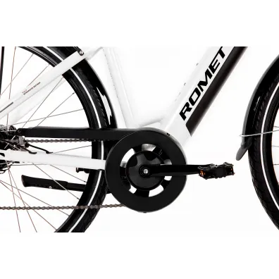 Romet Rower elektryczny WAVE AN 1.0 R 504WH bia�y 17 M