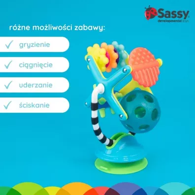Sassy Diabelski m�yn, zabawka sensoryczna, 6 m+