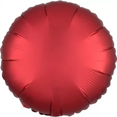 Amscan Balon foliowy Lustre Dark czerwony okr�g�y 43cm