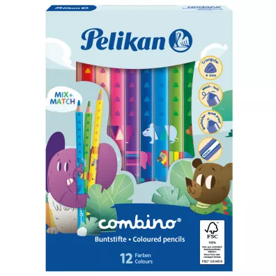 Pelikan Kredki tr�jk�tne grube Combino 12 szt.