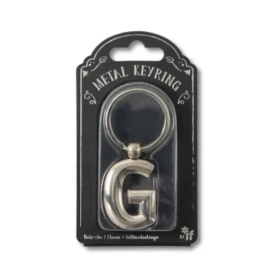 If Silver Letter Keyring - brelok do kluczy litera G