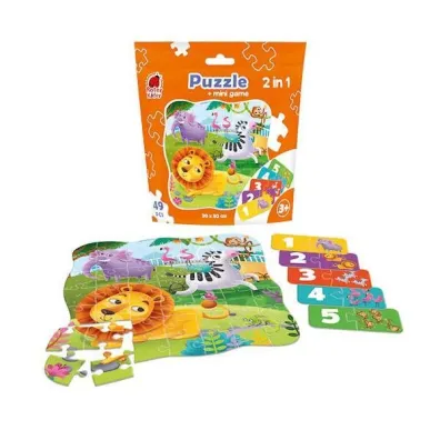 Puzzle w saszetce 49 el. Zoo + mini gra Roter Kafer