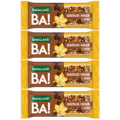 Bakalland Baton BA!lans Waniliowe Cappuccino Zestaw 4 x 38 g