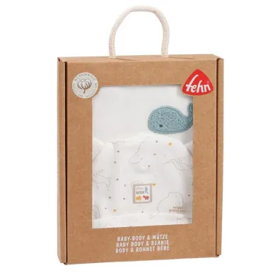 BabyFehn Zestaw body i czapka rozmiar 50-56 Natura
