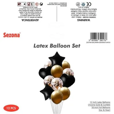 Zestaw balon�w. 30/46 centymetr�w. 12 sztuk