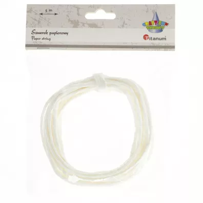 Titanum Sznurek papierowy bia�y 5m