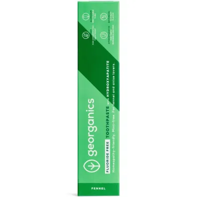 Georganics Naturalna, remineralizuj�ca pasta do z�b�w, z hydroksyapatytem, bez fluoru, do codziennej piel�gnacji o delikatnym posmaku kopru w�oskiego 75 ml