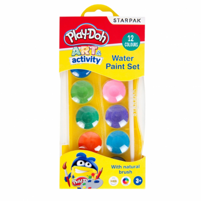 Starpak Play-Doh  Farby akwarelowe + pdzelek 12 kolorw
