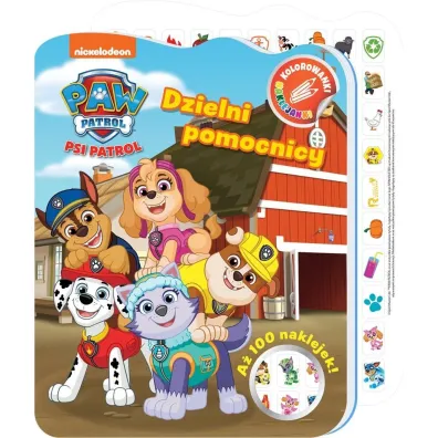 Psi Patrol Kolorowanki naklejanki 4 Dzielni pomocnicy