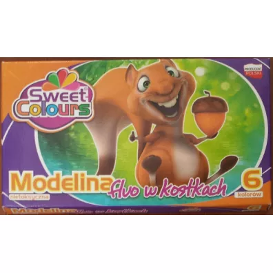 Koma-Plast Modelina fluorescencyjna w kostkach 6 szt.