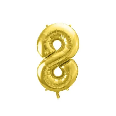 PartyDeco Balon foliowy 8 jasny z�oty 72cm