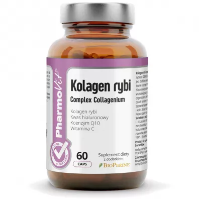 Pharmovit Clean Label Kolagen rybi Complex Collagenium Vcaps® - suplement diety 60 kaps.