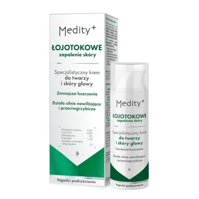 Medity+ �ojotokowe Zapalenie Sk�ry specjalistyczny krem do twarzy i sk�ry g�owy 50 ml