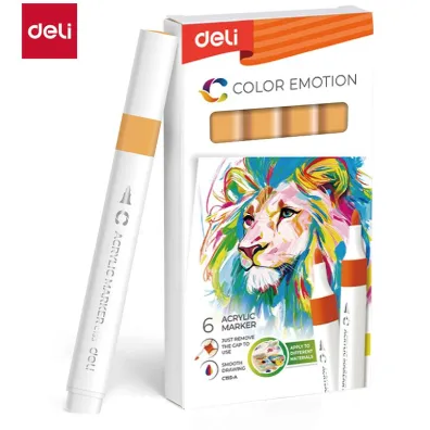 Deli Marker akrylowy orange yellow
